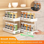 Pull Out Spice Rack Organizer for Cabinet, 2 Pack Slide Out Spice Racks - Image 5