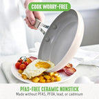 GreenLife 10-Piece Nonstick Ceramic Cookware Set, Lightweight Healthy PFAS-Free - Image 2