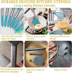 15 Pcs Silicone Cooking Utensils Kitchen Utensil Set - Image 3