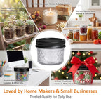 4oz Clear Glass Mini Mason Jars, 40 Pack Small Clear Canning Jars - Image 5
