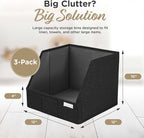 VIVIDECOR Open Front Trapezoid Closet Bins 12x12x10 – Closet Shelf Organizer - Image 4