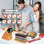 HMPLL Knife Sharpening Stone Set, Professional Whetstone 4 Side Grit 400/1000 - Image 6