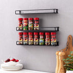MyGift Set of 3 Wall-Mounted Black Metal Nail Polish and Essential Oils Display - Image 5