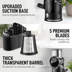 Zulay Kitchen Rotary Cheese Grater 5 Blade Cheese Shredder - Image 8