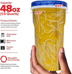 Stock Your Home 48oz Plastic Containers - Image 3