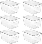 Vtopmart 6 Pack Clear Stackable Storage Bins by Vtopmart