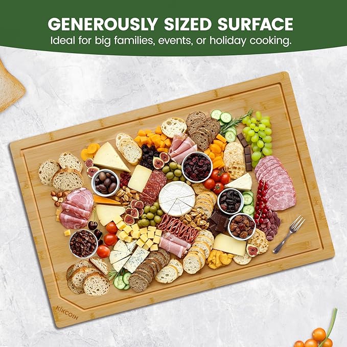 Kikcoin 30”×20” Bamboo Cutting Boards - Image 6