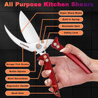 Heavy Duty Poultry Shears Meat Cutting Dishwasher Safe and Food Stainless - Image 3