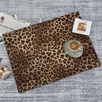 Brown Leopard Dish Drying Mat Black Cheetah Skin Wild Animal Print Drying Rack - Image 7