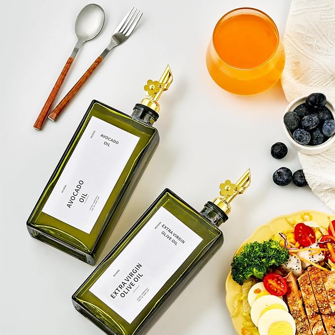 Olive Oil Dispenser Bottle for Kitchen, 16.9oz /500ml Cooking Vinegar Dispenser - Image 5