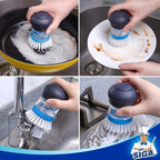 MR.SIGA Soap Dispensing Palm Brush Storage Set, Kitchen Brush - Image 7