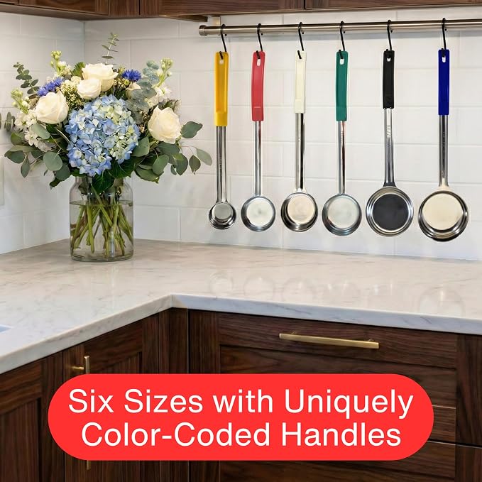 6 Ounce Solid Stainless Steel Portion Control Ladle Spoon - Image 5