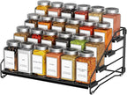 BOIVSHI 4 Tier Spice Rack for Cabinet, Spice Rack Organizer, Depth Adjustable by BOIVSHI