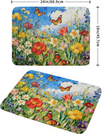 Cute Floral Dish Drying Mat for Kitchen Counter 18x24, Spring Summer Decorative - Image 2