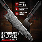 TIVOLI Damascus Chef Knife 8 inch, Japanese Hand Forged High Carbon Kitchen - Image 6