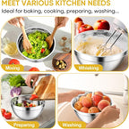 TeamFar Mixing Bowls, For Kitchen Mixing/Baking/Storing/Prepping, Visible & - Image 7