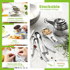 Spring Chef Stainless Steel Measuring Cups and Spoons Set of 14 - Image 5