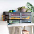 IRIS USA Plastic Stacking Desk Top 3-Drawer Storage Organizer, - Image 6