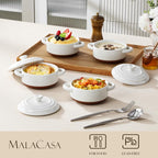 MALACASA Mini Cocotte Set - 12 OZ Small Casserole Dishes - Image 3