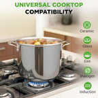 NutriChef 12-Quart Stainless Steel Stockpot – 18/8 Food Grade Heavy-Duty - Image 3