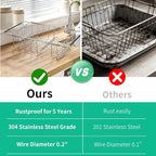 JAQ Over Sink Dish Drying Rack, Expandable 14.96"–22.44" Adjustable Dish Rack - Image 3