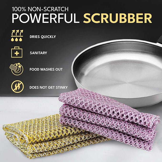 The Crown Choice Heavy Duty Non-Scratch Dish Scrubbers - Image 3