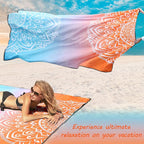 HIHOHO Beach Blanket Waterproof Sandproof Extra Large Beach Mat 79" X - Image 3