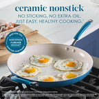 Rachael Ray Cucina Ceramic Nonstick Frying Pan/Skillet, Dishwasher Safe - Image 3