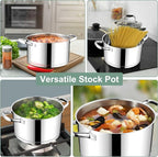 E-far Stainless Steel Stockpot, 5 Quart Pot - Image 6