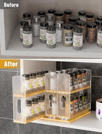 NiHome Bamboo Pull-Out Spice Rack Organizer - Image 2