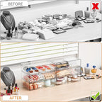 Yieach 12.1''W Clear Stackable Storage Drawers, 2 Pack Acrylic Drawer Organizer - Image 8