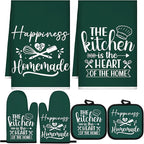Sratte 6 Pcs Kitchen Decor Accessories Set Farmhouse Towels Pot Holders Oven by Sratte