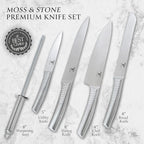 Moss & Stone Professional Kitchen Knife Chef Set, Premium Kitchen Knife Set - Image 2