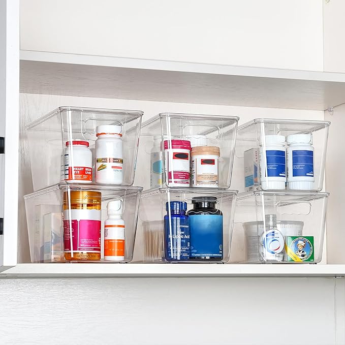 Vtopmart 12 Pack Clear Stackable Storage Bins - Image 7