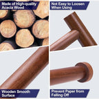 Wooden Paper Towel Holder for Kitchen, Adhesive Acacia Wood Paper Towel Holders - Image 6