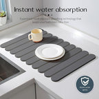 24"×16" Grey Stone Dish Drying Mats - Image 3
