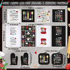 12 Pcs Farmhouse Kitchen Decoration Set 4 Funny Quote Black Kitchen Towels 4 - Image 3