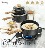 MICHELANGELO Saucepan Set, Nonstick Sauce Pans - Image 4