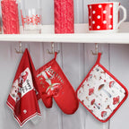 Bencailor 6 Pcs Mushroom Kitchen Towels Oven Mitts and Pot Holders Decorative - Image 2