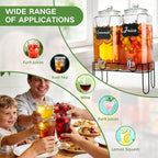 2 Gallon Glass Drink Dispensers - Image 6