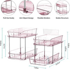 Delamu 2-Tier Under Sink Organizers and Storage, Pull Out Kitchen Pantry - Image 2
