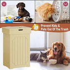 Function Home Trash Can Cabinet, 13 Gallon Kitchen Garbage Can, Wood Recycling - Image 5