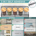 DTUQYX Spice Rack Wall Mounted 6 Pack: 100% Metal & Strong Adhesive Spice - Image 6
