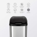 NINESTARS DZT-50-6 The Original Automatic Motion Sensor Trash Can, 13.2 Gal. / - Image 4