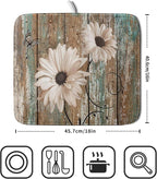 Giwawa Rustic Daisy Board Dish Drying Mat - Image 2