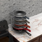Simple Houseware Cabinet Pantry Pot and Pan Organizer Holder Rack - Image 7
