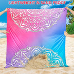 WIWIGO Beach Blanket Waterproof Sandproof Beach Mat 79" X 83"/10'x9'for 2-8 - Image 4