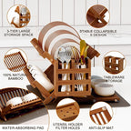 Greenual Teak Dish Drying Rack - Image 5