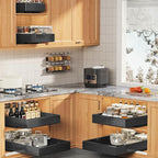 Seinloes 2 Pack Expandable Pull Out Cabinet Organizer 21" Deep - Image 7