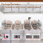 Ferraycle 2 Packs Stainless Steel Fryer Splash Guard Commercial Side Stove - Image 4